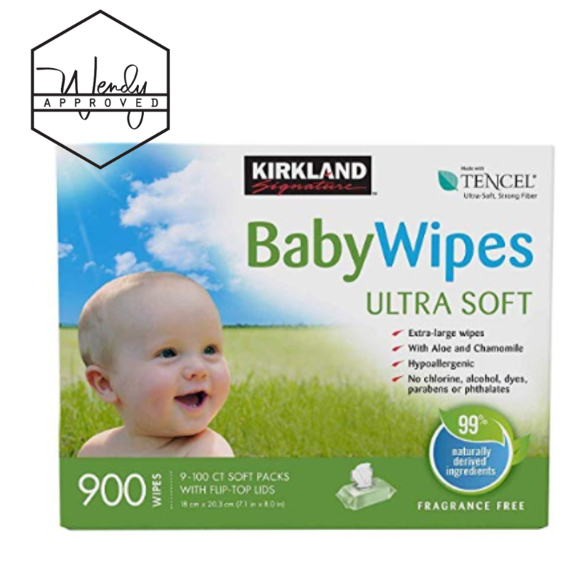 Wendy approved: Kirkland Baby Wipes for acne safe sweat removal